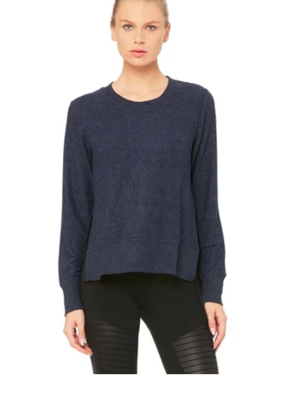 Alo yoga glimpse long navy sweater